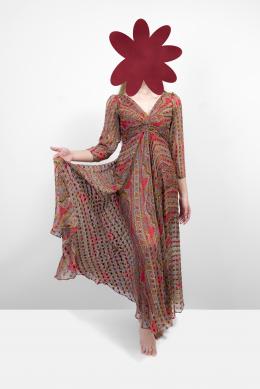 159   -  <span class="typology">Vestido largo flores</span>. 