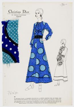 91   -  <p><span class="description">Boceto Christian Dior. Francia, 1970</span></p>