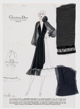 93  -  <p><span class="description">Boceto Christian Dior. Francia, 1974 </span></p>