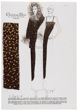 96  -  <p><span class="description">Boceto Christian Dior. Francia, 1975-76</span></p>