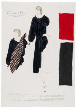 97  -  <p><span class="description">Boceto Christian Dior. Francia, 1977</span></p>