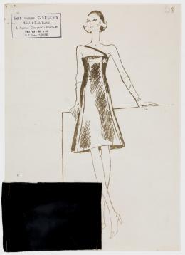 83  -  <p><span class="description">Bocetos. Givenchy. Francia, [década de 1960-70]  </span></p>