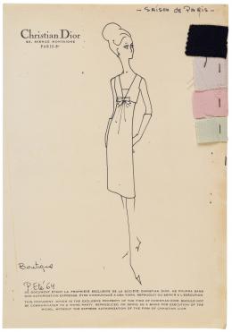 85   -  <p><span class="description">Boceto: Saison de París. Christian Dior. Francia, 1964</span></p>