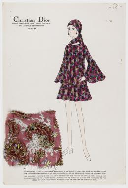 88   -  <p><span class="description">Boceto Christian Dior. Francia, 1969</span></p>