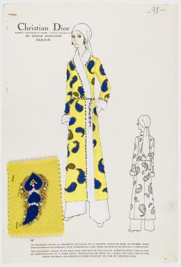 89  -  <p><span class="description">Boceto Christian Dior. Francia, 1971-72</span></p>