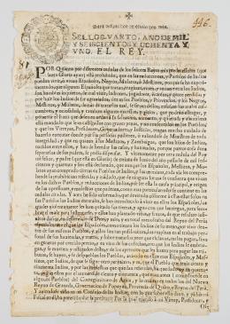 52   -  <span class="object_title">Por quanto por diferentes cédulas de los señores [Real cédula a los virreyes y gobernadores en indias para que muden a los españoles que viven en pueblos de indios a otras partes]</span>