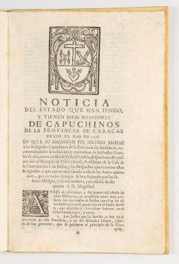 69   -  <p><span class="description">Noticia del estado que han tenido, y tienen estas misiones de Capuchinos de la Provincia de Caracas desde el año de 1658</span></p>