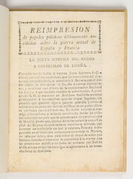 82   -  <span class="object_title">Reimpresión de papeles públicos últimamente recibidos sobre la guerra actual de España y Francia</span>