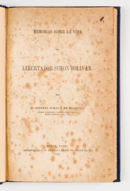 87   -  <span class="object_title">Memorias sobre la vida del libertador Simón Bolívar</span>