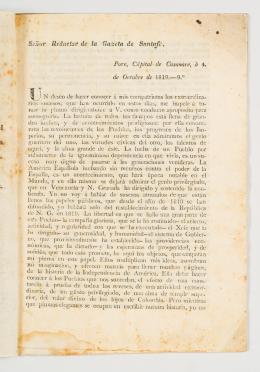 93   -  <p><span class="description">El general Simón Bolívar en la campaña de la Nueva
Granada de 1819. Relación escrita por un granadino,
que en calidad de aventurero, y unido al Estado Mayor del Exercito Libertador, tubo el honor de presenciarla hasta su conclusión</span></p>