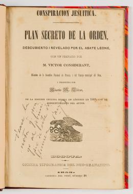 145   -  <span class="object_title">Plan secreto de la orden, descubierto i revelado por el Abate Leone</span>