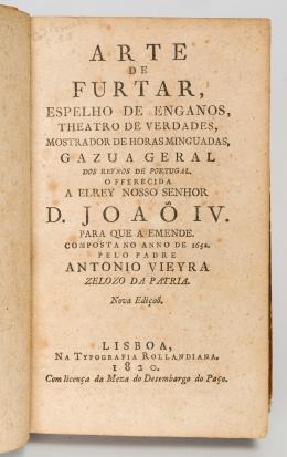 179   -  <span class="object_title">Arte de furtar, espelho de enganos, theatro de verdades, mostrador de horas minguadas, gazuageral dos reynos de Portugal</span>