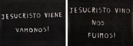 131   -  <span class="object_author">Kevin Mancera / Paulo Licona (Colombia, 1982 / Colombia, 1977)</span>. <span class="object_title">Jesucristo viene... vámonos! / Jesucristo vino... Nos fuimos!</span>. <span class="year">sin fecha</span>. 