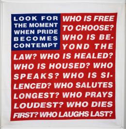 65   -  <p><span class="description">Barbara Kruger. Sin título (Bandera) - Untitled (flag), 2020</span></p>