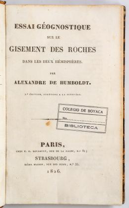 159   -  <span class="object_title">Essai géognostique sur le gisement des roches dans les deux hémisphéres</span>