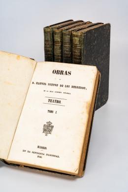 33   -  <span class="object_title">Obras de D. Manuel Bretón de los herreros. Tomos I a IV: Teatro; Tomo V: Poesía</span>