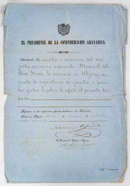 140   -  <span class="object_title">Documento firmado por el presidente Mariano Ospina Rodríguez</span>