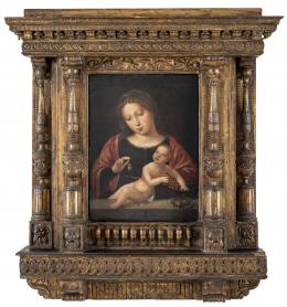 4   -  <p><span class="description">Madonna con il Bambino e la pera. Atribución de Amadore Porcella e Andrea Solario </span></p>