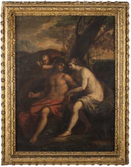 9   -  <p><span class="description">Guerriero e giovane donna (prob. Rinaldo e Armida). Atribución de Amadore Porcella a Nicolas Poussi </span></p>
