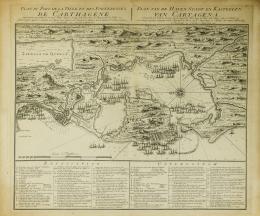 600   -  <p><span class="description">Covens & Mortier. Plan du port de la ville, et des forteresses de Carthagène</span></p>