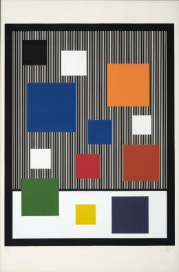 28   -  <p><span class="description">Jesús Rafael Soto. Couleur et bord noir, serie de Madrid, sin fecha</span></p>