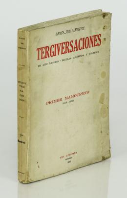 523   -  <p><span class="description">de Greiff, León. Tergiversaciones de Leo Legris- Matías Aldecoa y Gaspar. Primer mamotreto 1915-1922 [Firmado]</span></p>