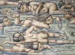 10   -  <p><span class="description">Luis Alberto Acuña. Nadadoras del río Zulia, 1981</span></p>