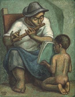 4   -  <p><span class="description">Luis Alberto Acuña. El flautista, 1940</span></p>