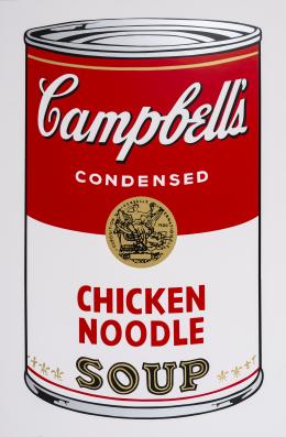 13   -  <p><span class="description">Andy Warhol. Campbell's Chicken Noodle Soup, 2018 </span></p>