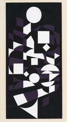 11   -  <p><span class="description">Victor Vasarely. La Orquídea de la carpeta Venezuela, AKA Caracas de noche, 1956</span></p>