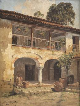 15   -  <p><span class="description">Oscar Rodríguez Naranjo. Patio en Zipaquirá, 1935</span></p>