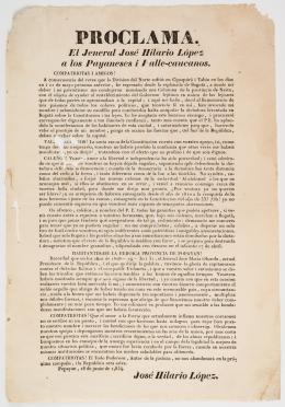 13   -  <span class="object_title">Proclama - El Jeneral José Hilario López a los Payaneses i Valle-caucanos</span>