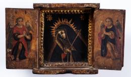 59   -  <span class="object_title">Cajón o retablo portátil de la Virgen Dolorosa. Obrador neogranadino</span>