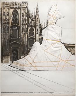 45   -  <p><span class="description">Christo Vladimirov Javacheff. Wrapped monument to Vittorio Emanuele (Project for plaza del duomo, Milano), 1975 </span></p>