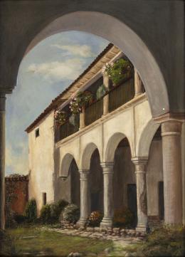 9   -  <p><span class="description">Domingo Moreno Otero. Patio interior, ca. 1925-1930</span></p>