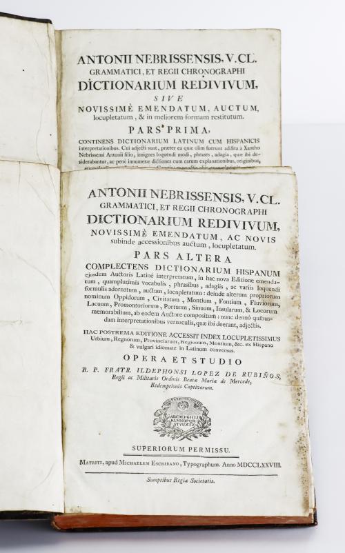 Nebrija, Antonio de : DICTIONARIUM REDIVIVUM. Pars prima-Pa