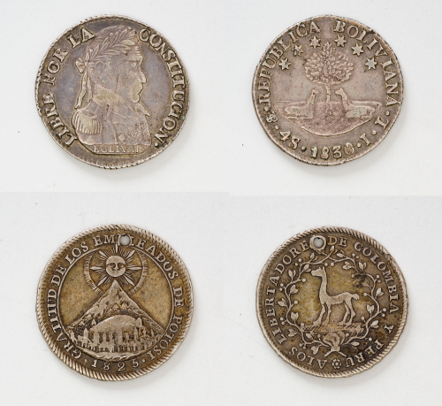 Monedas bolivianas de plata