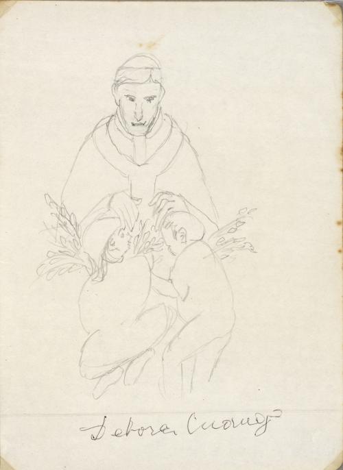 Débora Arango Colombia, 1907 - 2005 : Boceto [Cardenal y ni