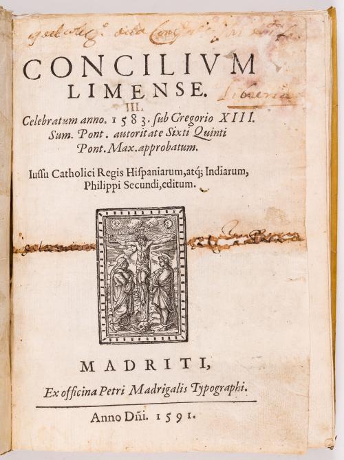 s.a : Concilium Limense. Celebratum anno 1583, sub Gregorio XIII Sum. Pont. autoritate SixtiQuinti Pont. Max. approbatum