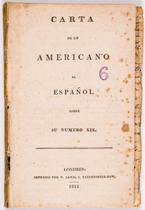 de Mier Noriega y Guerra, José : Carta de un americano al Español sobre su número XIX