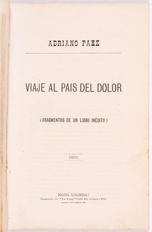 Paez, Adriano : Viajes al país del dolor