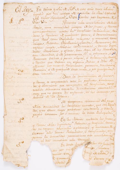 Rey Carlos IV : Real Cédula [solere] anualidades