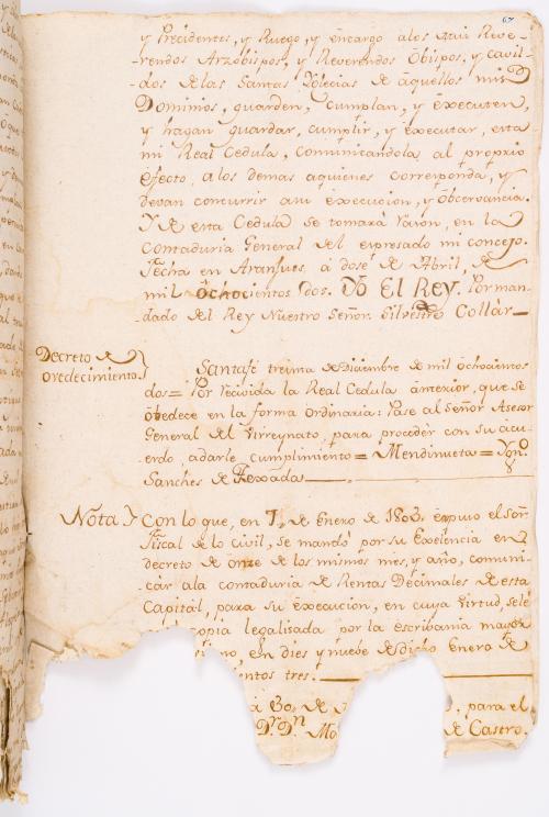 Rey Carlos IV : Real Cédula [solere] anualidades