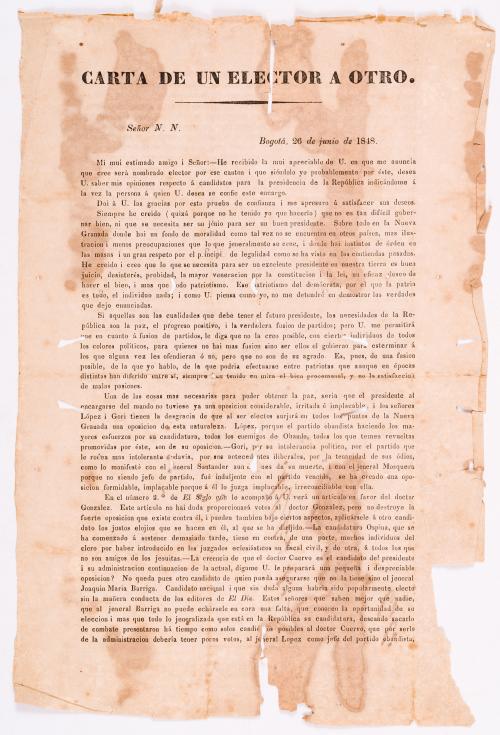 Carta de un elector a otro