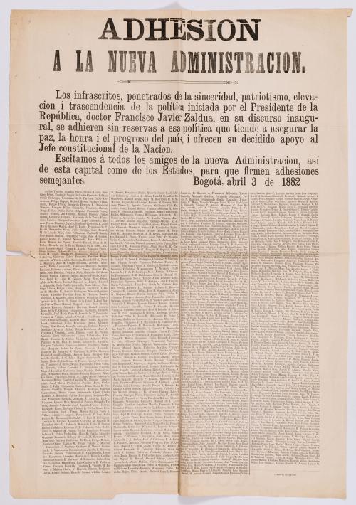 Adhesión a la nueva administración
