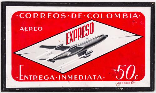 Placas correo de Colombia Avianca