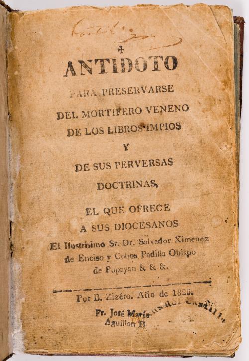 de Enciso, Salvador Ximenez : Antídoto para preservarse del mortífero veneno de los libros impíos y de sus perversas doctrinas