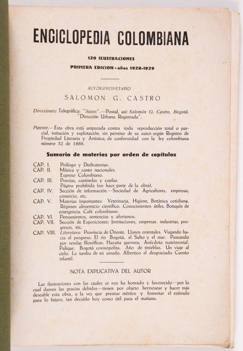 Triana, Miguel : Revista de Colombia. Volumen del centenario. Números del 1 al 12
