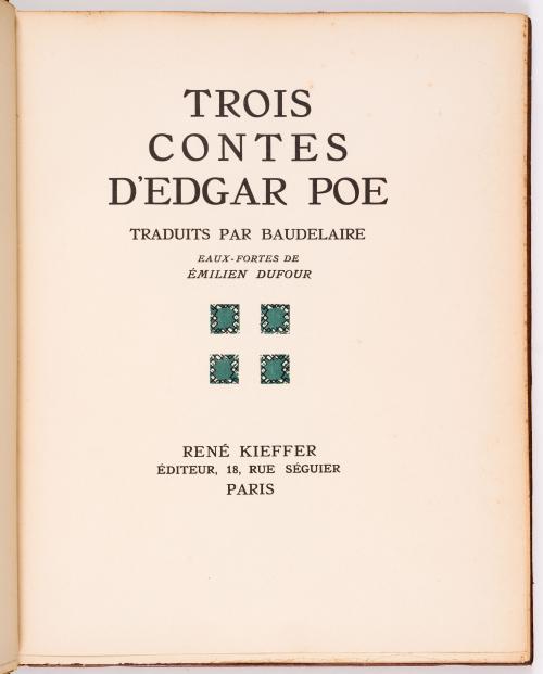 Poe, Edgar Allan : Trois contes