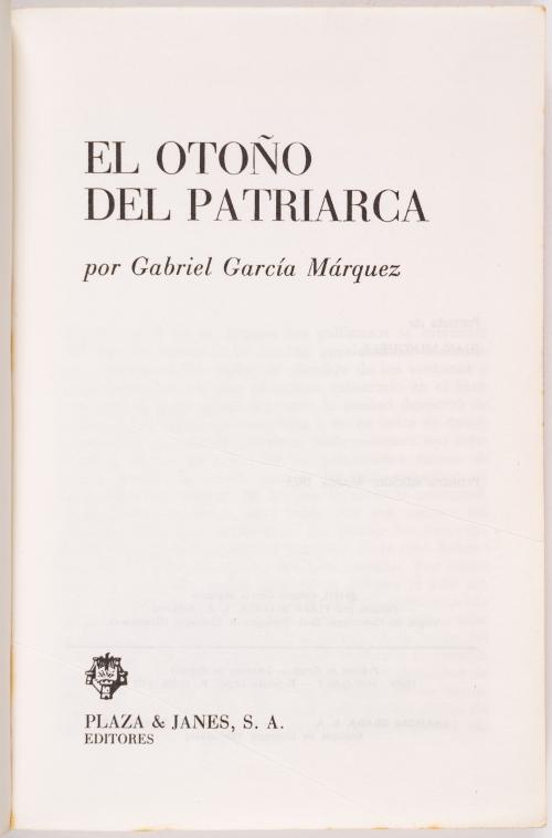 García Márquez, Gabriel : El otoño del patriarca